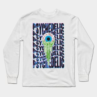 Psychedelic Typo Long Sleeve T-Shirt